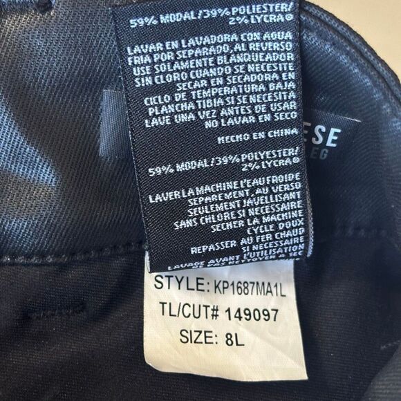 Kut from the kloth Reese ankle straight leg faux leather pants black 8 Long - Picture 8 of 12